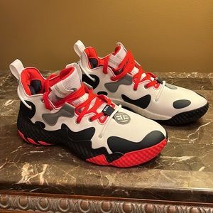 NEW Adidas Harden Vol. 6 White/Black/Red Basketball Shoes Mens Size 7 GV9081.